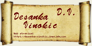 Desanka Vinokić vizit kartica